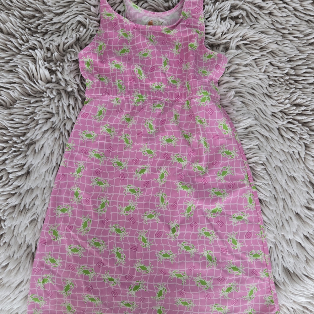 Charming Pink and Green Kids Dress
